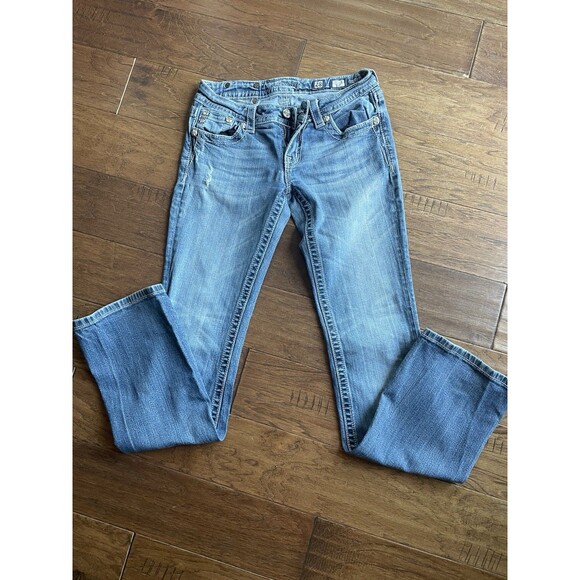 Miss Me Jeans Women’s 28 Bootcut JP5519B Embroidered Cross Bling Pocket JP5519B - Picture 1 of 13